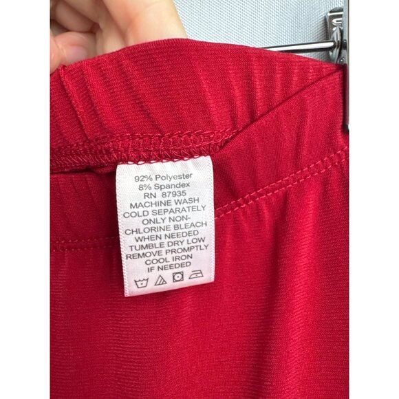 Susan Graver Womens Red Flared Skirt XXS Polyester Spandex Blend - Picture 4 of 5